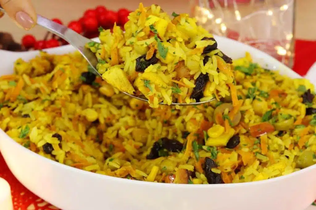 Arroz festivo de natal