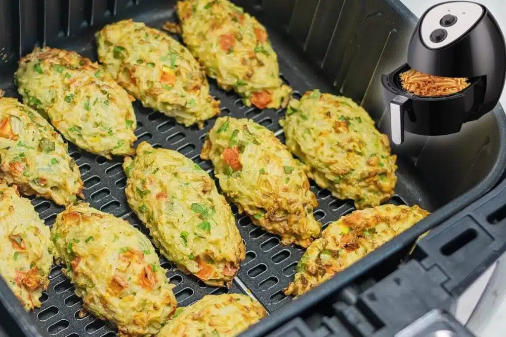 Bolinho de arroz na air fryer saudável e não suja seu fogão de gordura