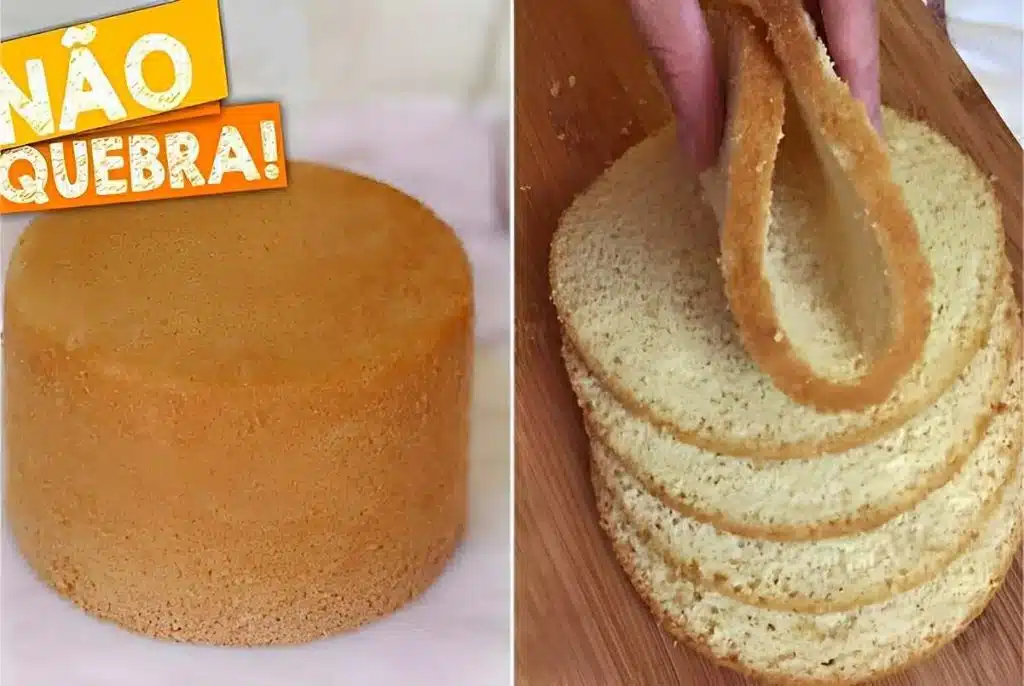 Pão de ló de 3 ingredientes