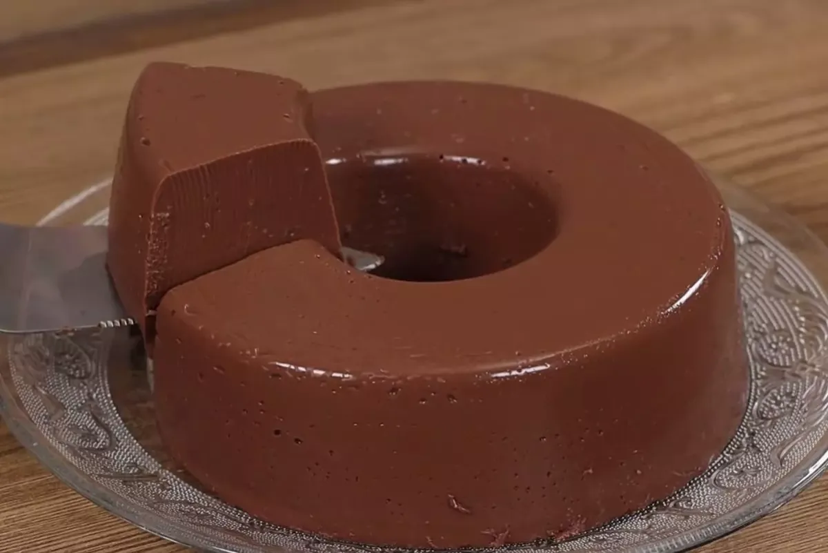 Pudim de Chocolate Sem Forno