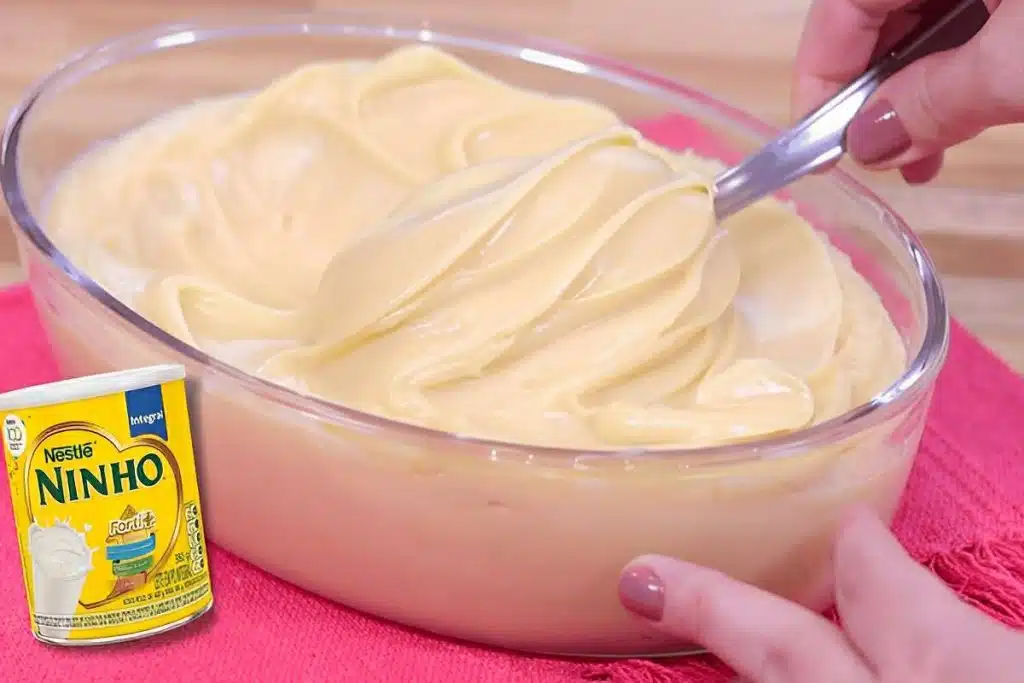 Recheio de leite ninho trufado cremoso