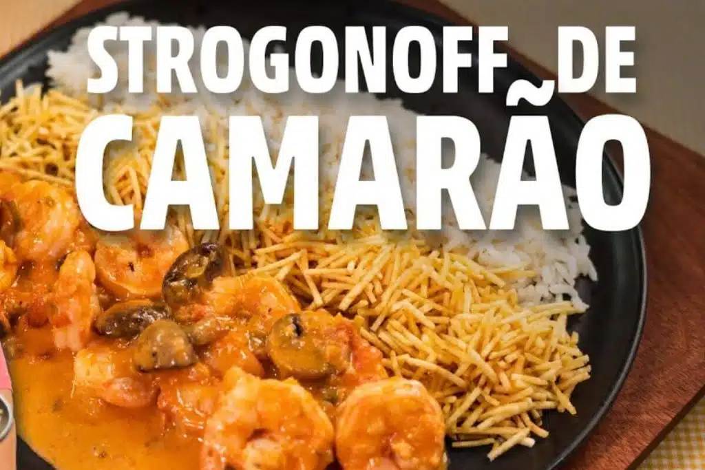 Strogonoff de camarão delicioso