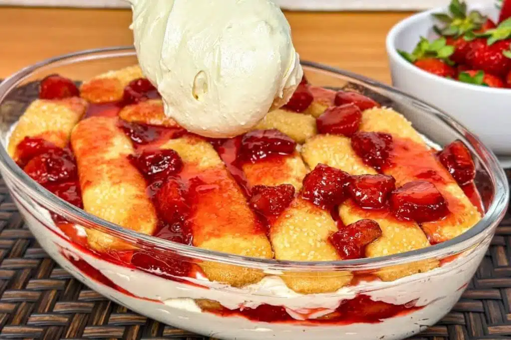 Travessa cremosa de ninho