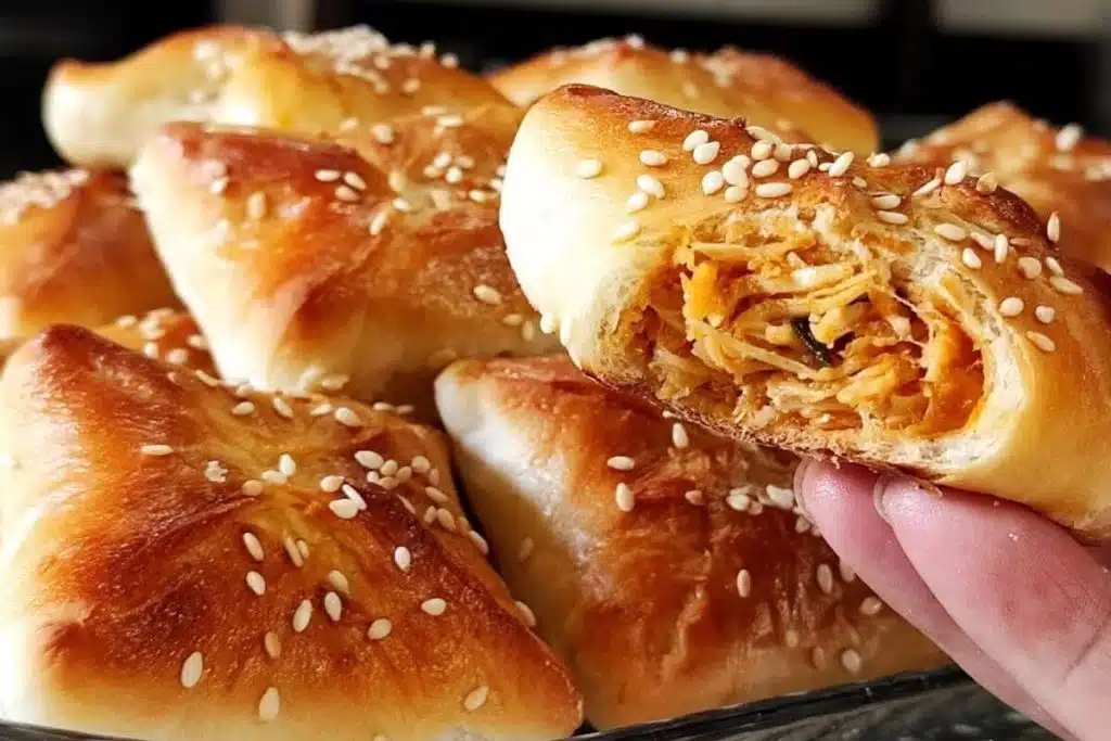 esfiha de frango com massa perfeita e deliciosa