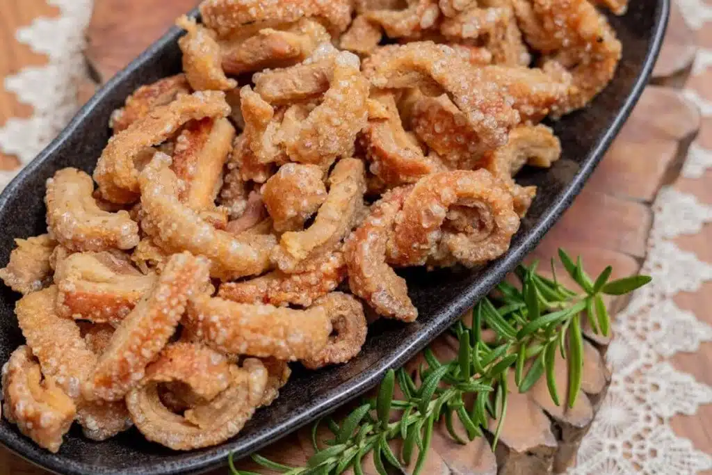 torresmo sequinho e crocante